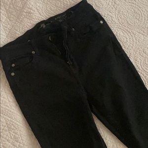 7 for all mankind high waist skinny black jeans